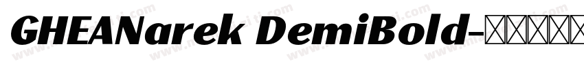GHEANarek DemiBold字体转换